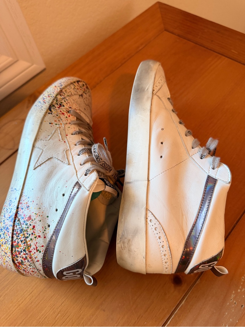 Golden Goose Mid Star Sneakers with Paint Splatter - Picture 5 of 12